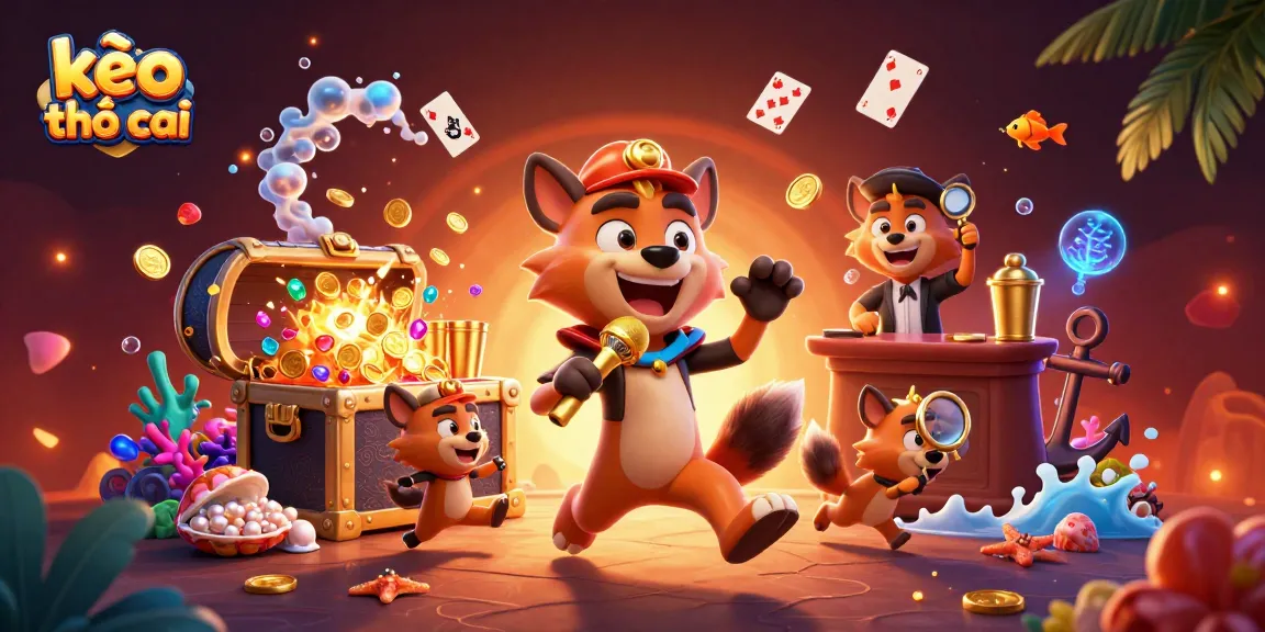 Experience the excitement of kèo nhà cái with a vibrant 3D casino scene featuring animal characters and dynamic game elements.