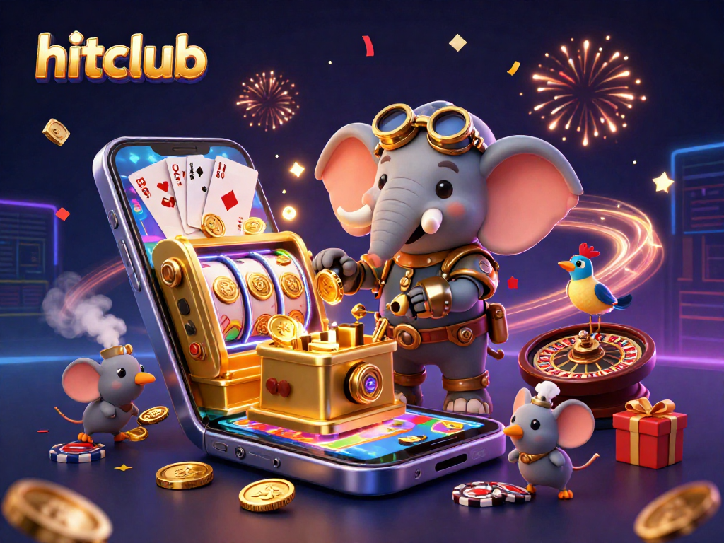 Engage in thrilling gameplay at hitclub with vibrant 3D casino elements and characters.
