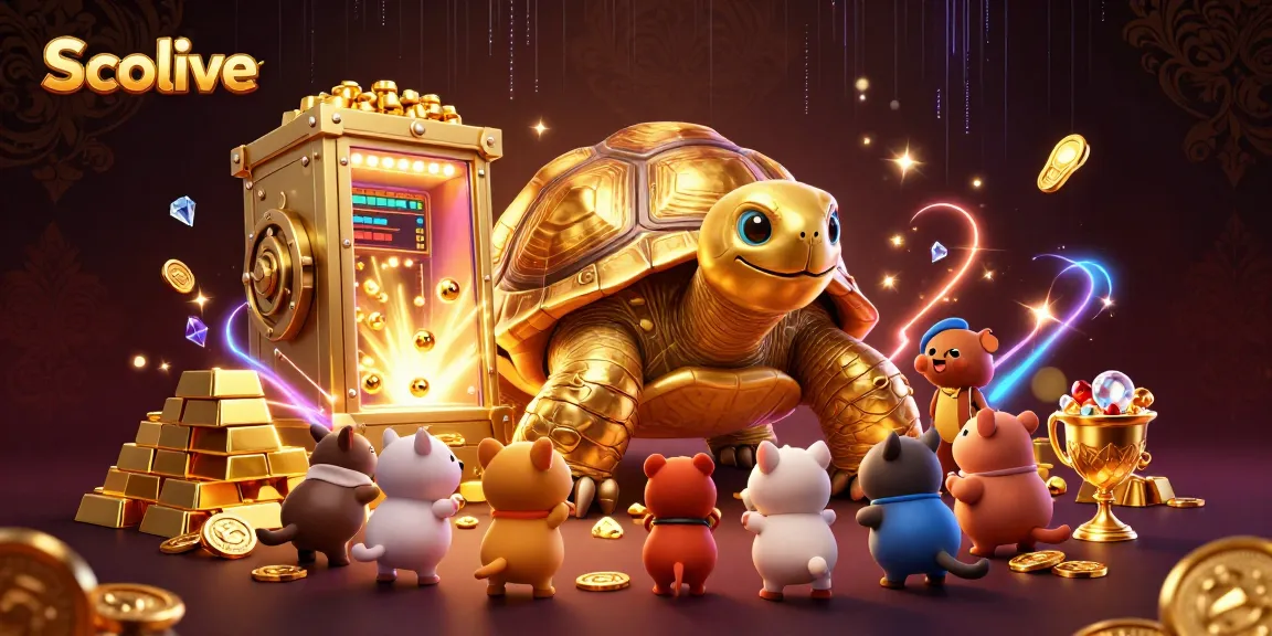 Socolive showcases a vibrant, animated online gaming scene with thrilling gold and jewels.