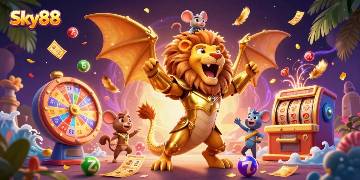 Experience thrilling gameplay at Sky88 with vibrant casino elements and dynamic lottery games.