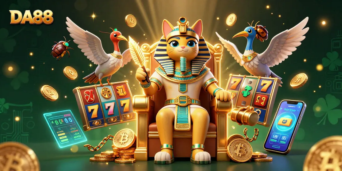 Experience thrilling gameplay with DA88 and vibrant casino elements in an enchanting 3D illustration.