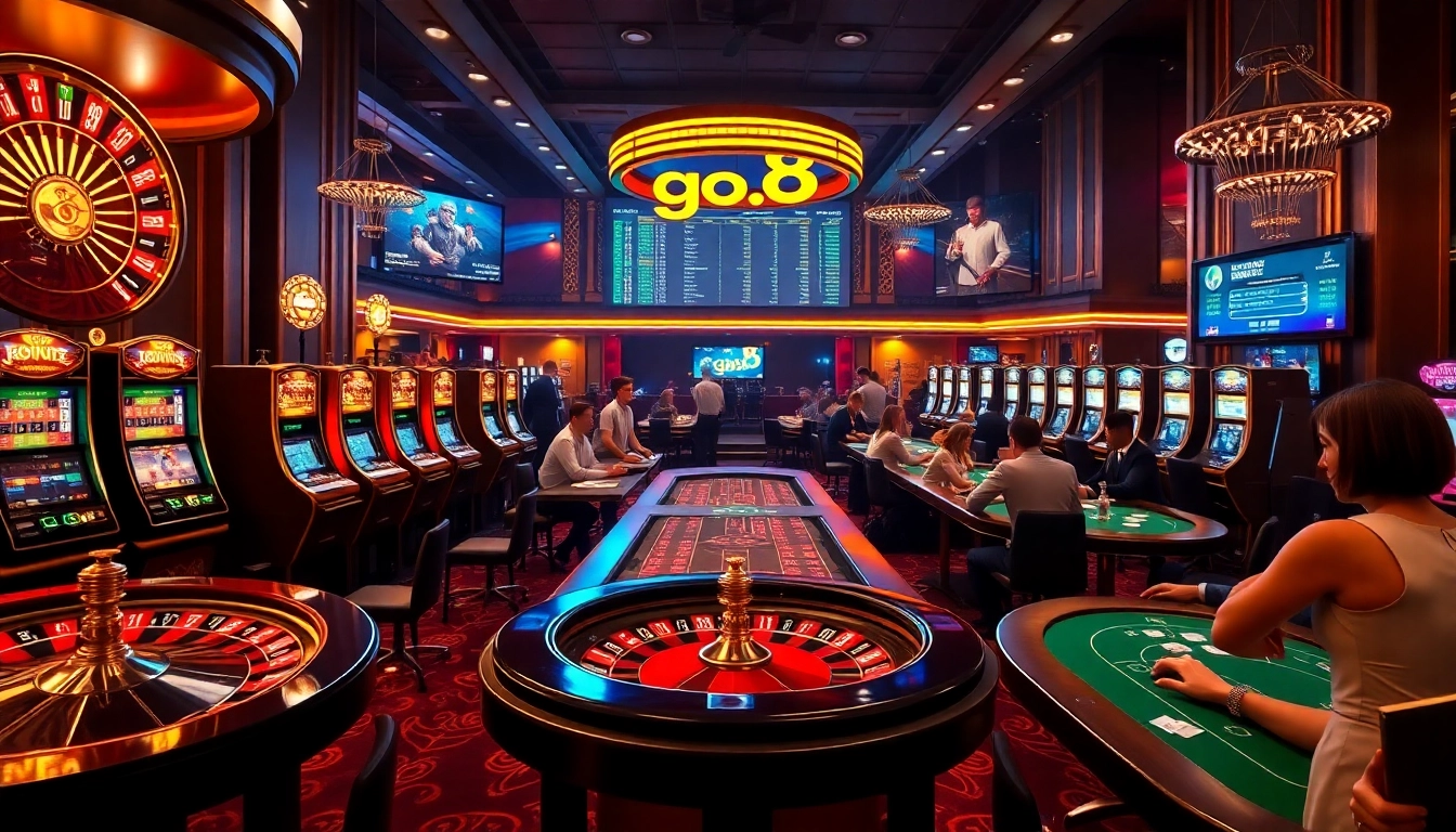 Experience the glamour of a casino with the go8 roulette wheel and intense poker action.