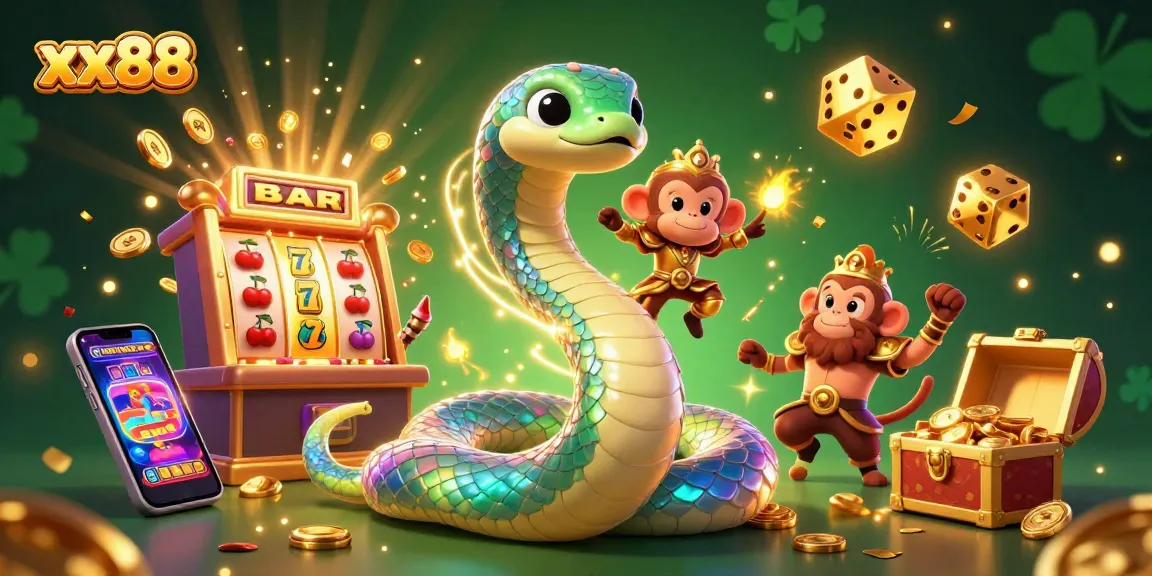 Experience the xx88 jackpot thrill with a vibrant 3D illustration featuring beloved casino symbols and characters.