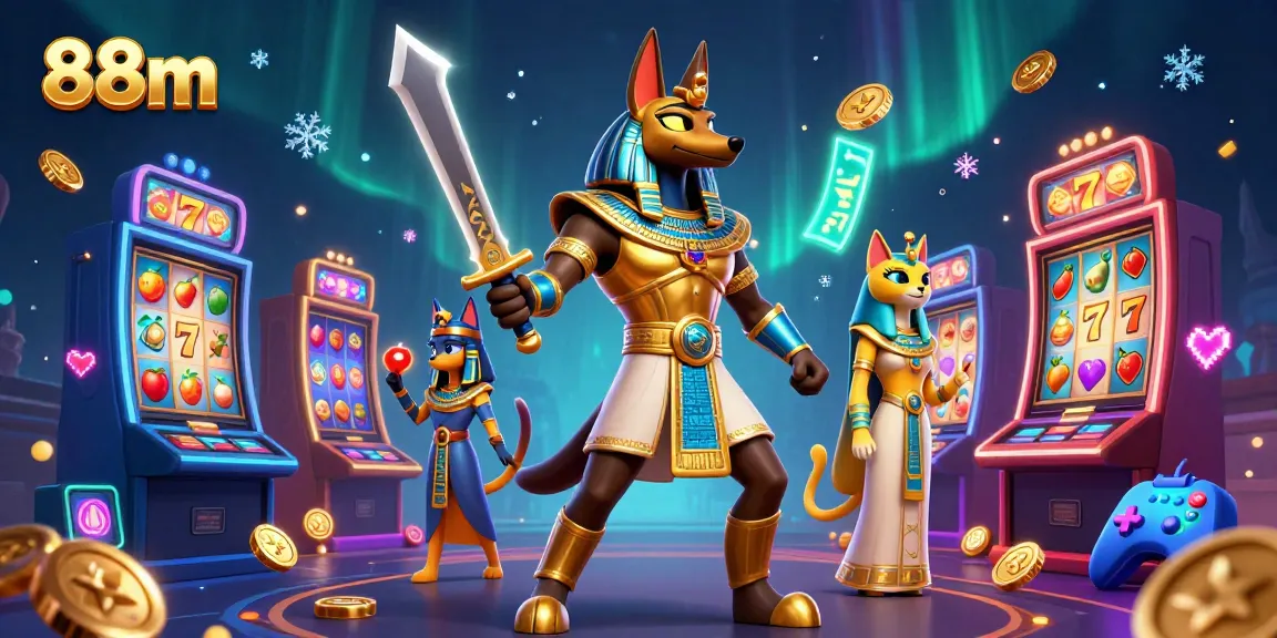 Engage with 88m's thrilling casino experience through an epic scene featuring iconic gambling elements.