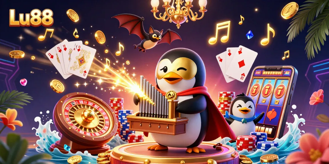 Experience fun with Lu88's slots and casino games amid a vibrant 3D gambling scene.