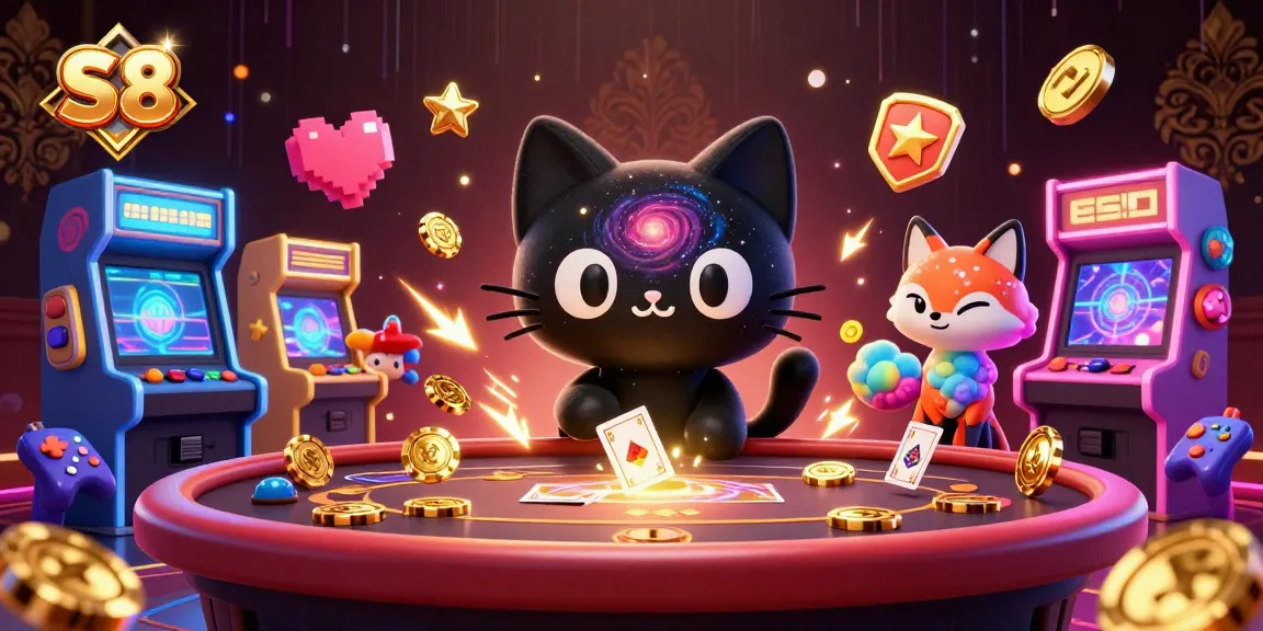 Experience the captivating world of S8 with colorful casino characters and dynamic game elements.