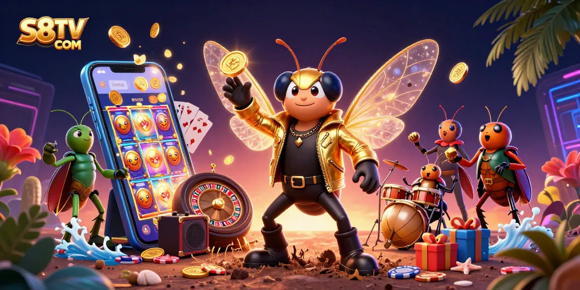 Engage with S8TV COM to experience live betting thrills featuring vibrant casino scenes and dynamic gaming elements.