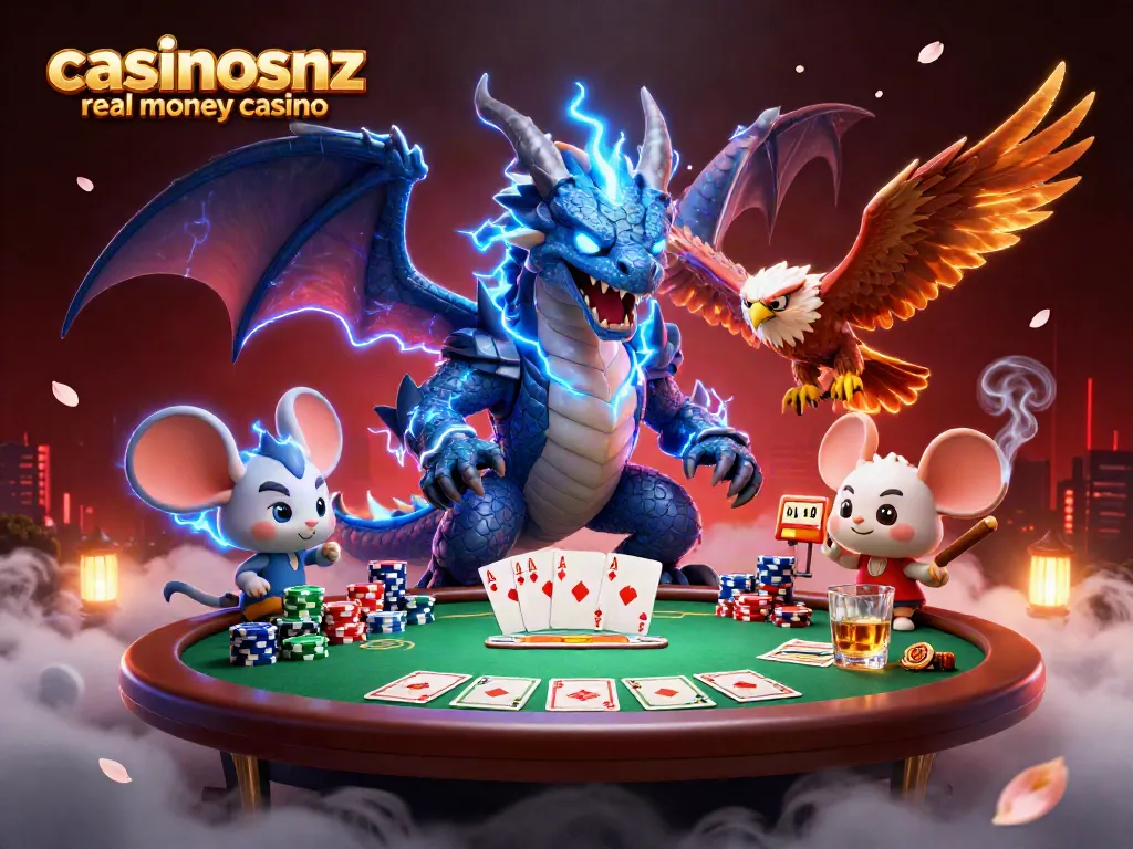 Experience the thrill at casinosnz real money casino with dynamic poker action and fantasy creatures.