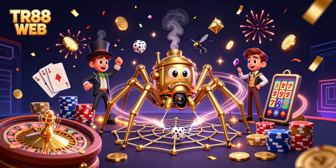 Engage with TR88 WEB's vibrant casino experience featuring steampunk visuals and thrilling game elements.