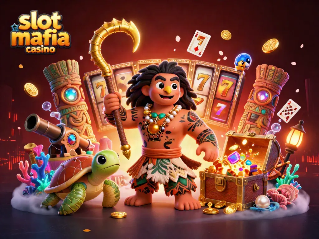 Experience the thrill of slot mafia casino with dynamic reels, glowing coins, and vibrant characters.