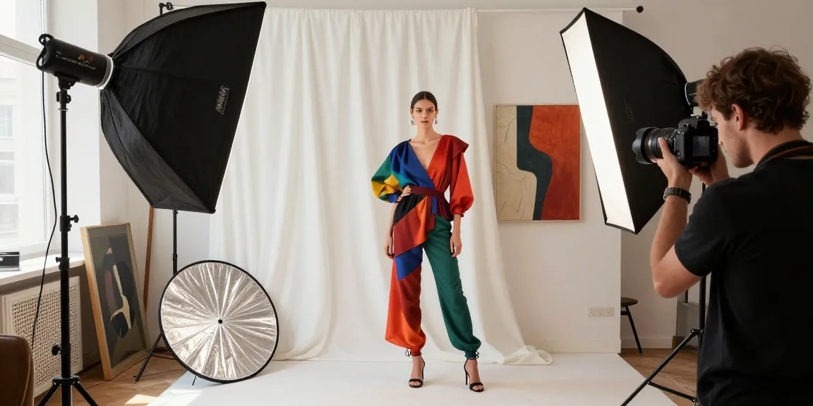 MaxArt studio fotografico cattura la fotografia di moda con un modello in abbigliamento elegante.
