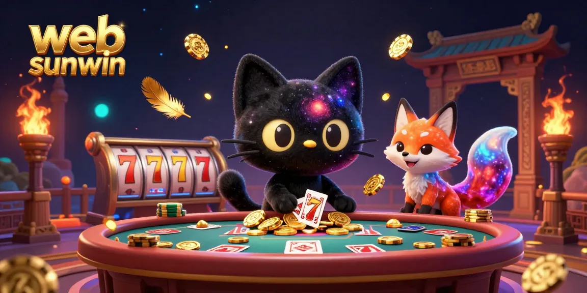 Experience thrilling gameplay with web sunwin, featuring a cosmic casino scene filled with colorful characters and vibrant game elements.