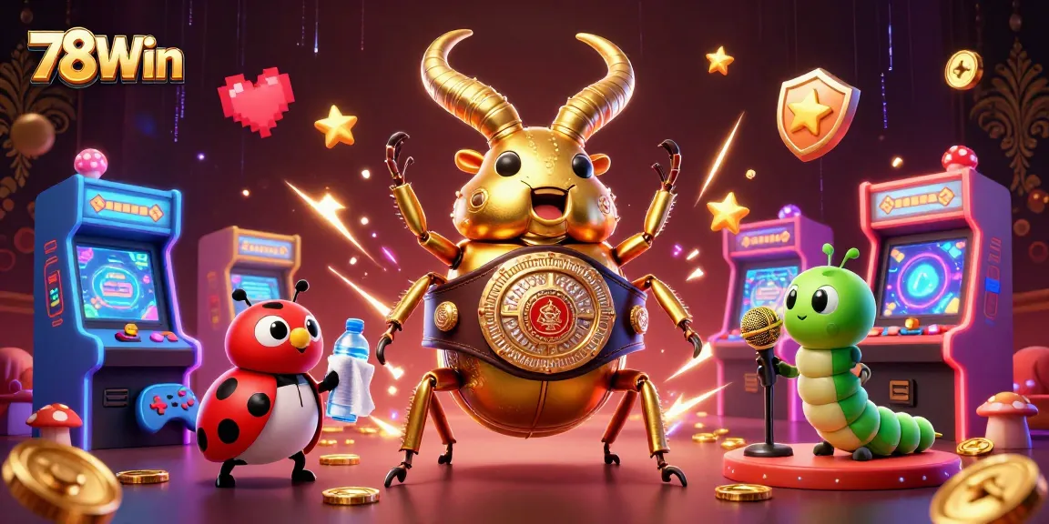 Engage with 78Win in this dynamic casino scene featuring vibrant characters and gaming elements.
