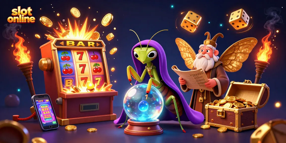 Play exciting slot online games with colorful characters and vibrant casino elements.