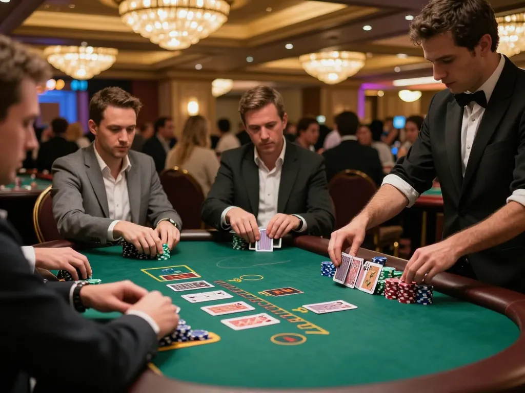 Players enjoy the thrill of live dealer blackjack at 555win casino, capturing high-stakes gameplay.