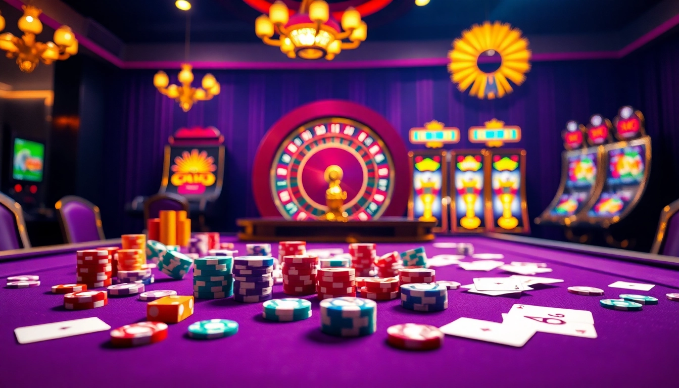 Alo 789's dynamic casino scene with colorful chips and exciting gaming atmosphere.