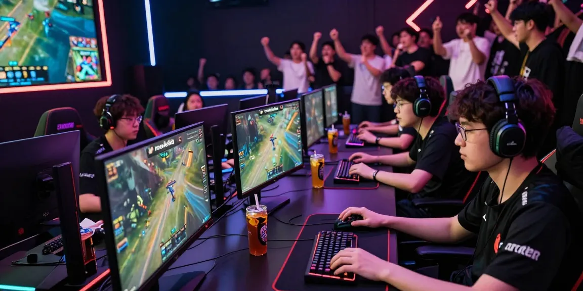 Exciting esports match showcasing players immersed in rokok88 gameplay amidst a vibrant gaming arena.